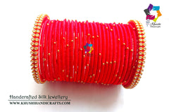 Red Silk Bangles