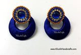 Chandbali Silk Handcrafted earrings - Khushi Handmade Jewellery
