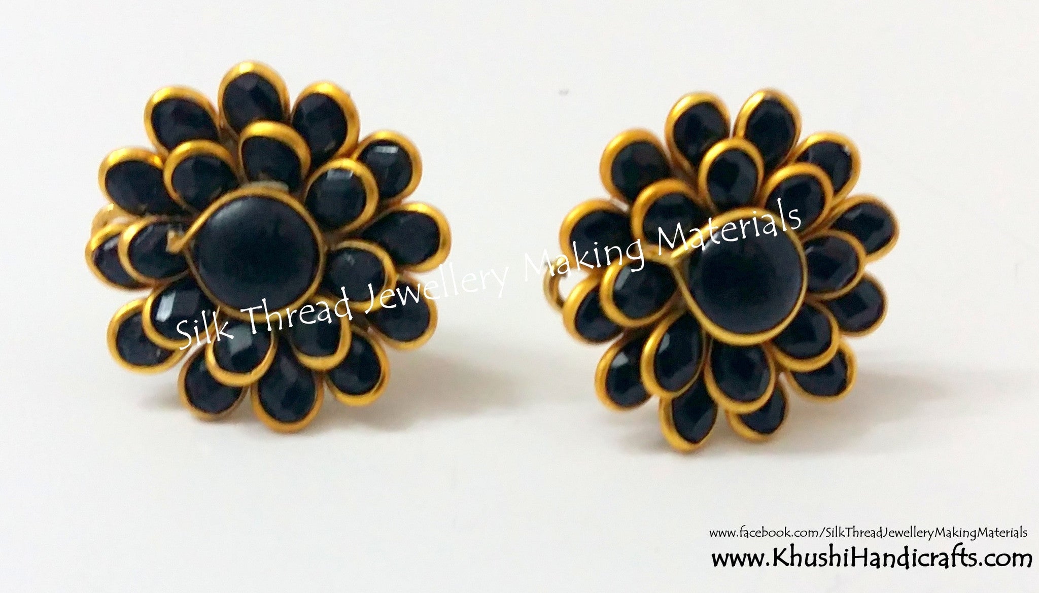 Double Layered Pacchi studs/ Pachi Stud / Paachi Studs - Khushi Handmade Jewellery