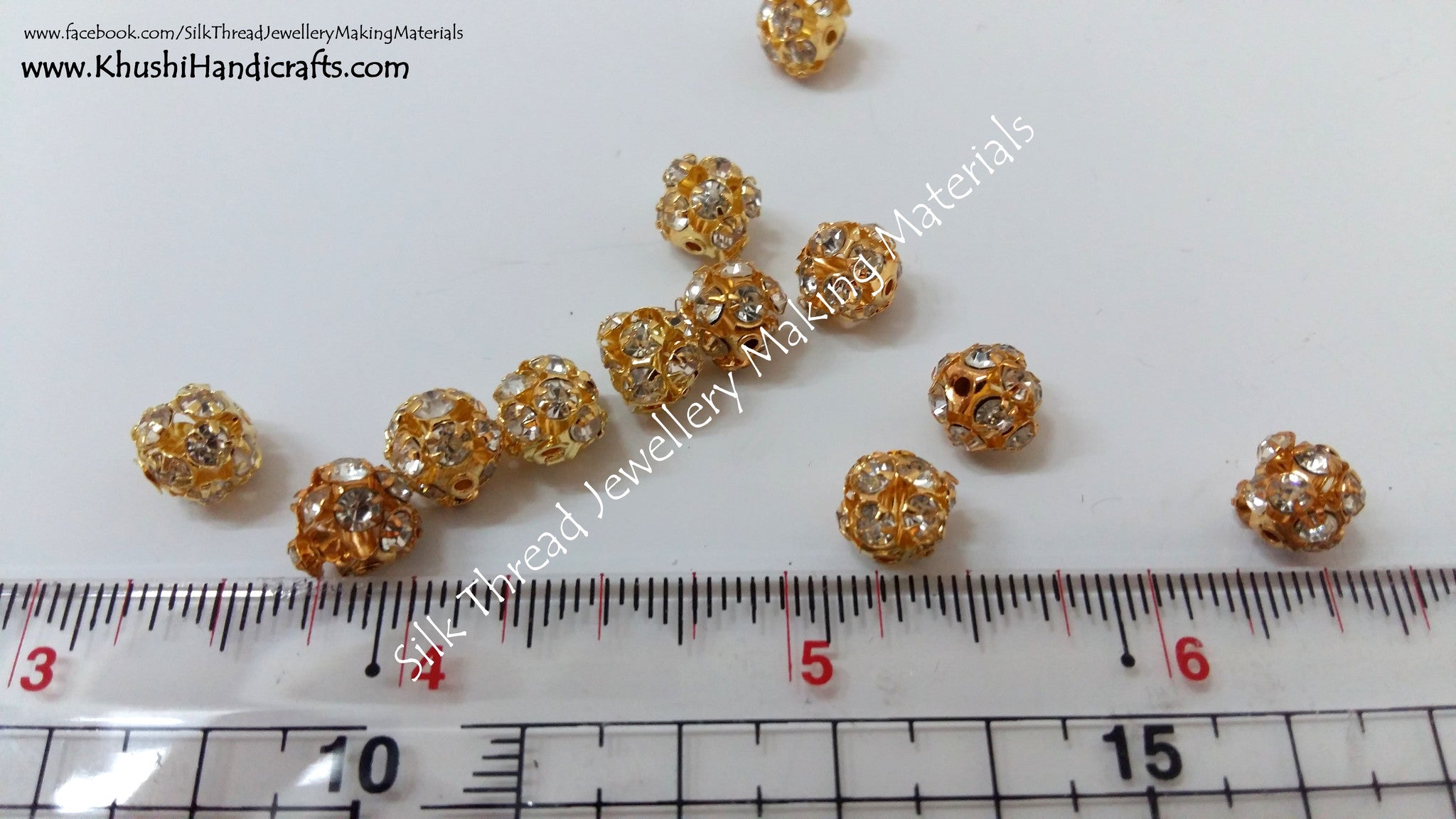 Rhinestone/Stone Balls / stoneball - Khushi Handmade Jewellery