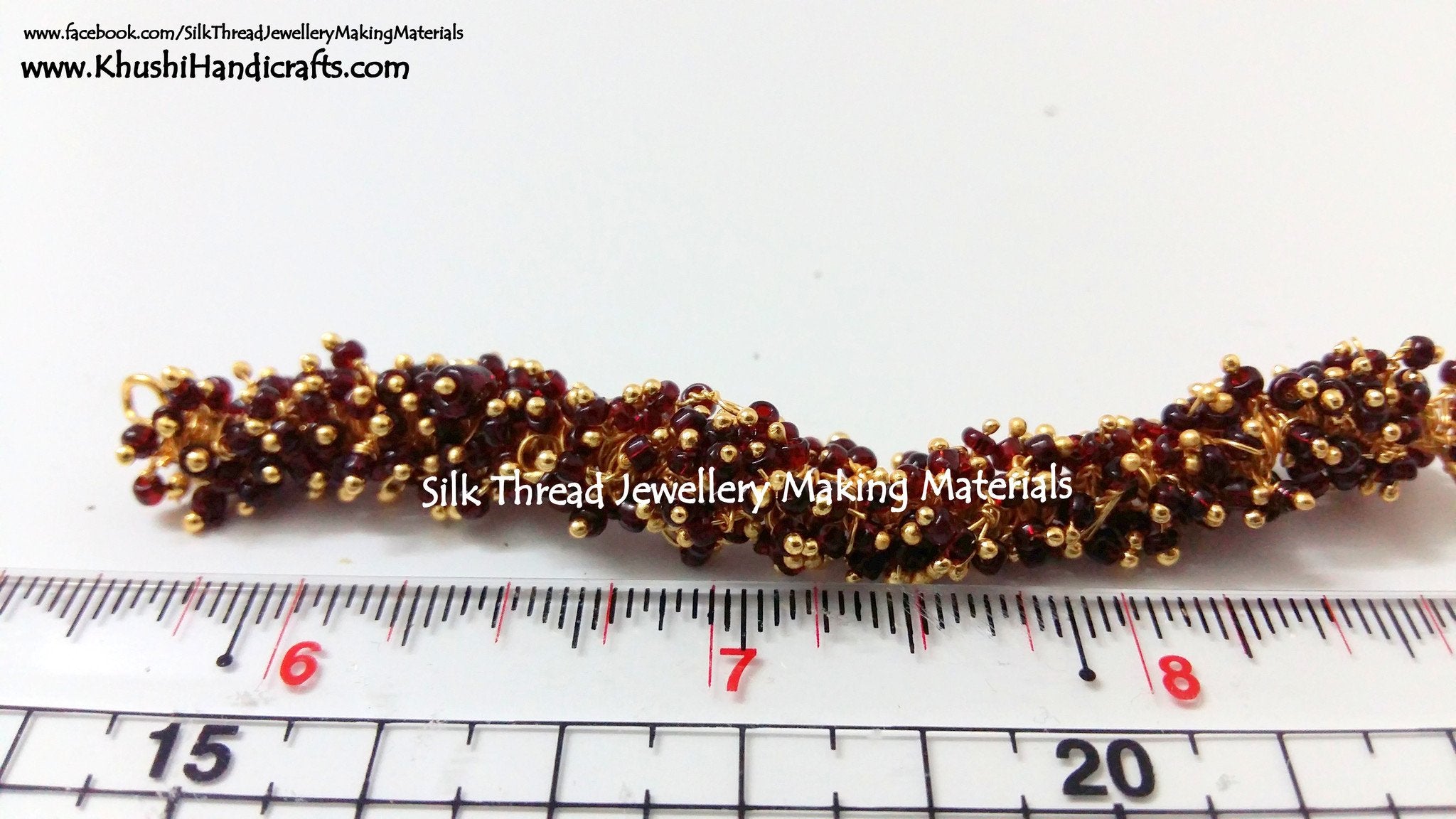 Maroon Loreals, Pack of 10grams - Khushi Handmade Jewellery