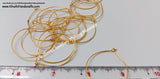 Gold Earring Hoops Sold by a pack of 10 pairs - Khushi Handmade Jewellery