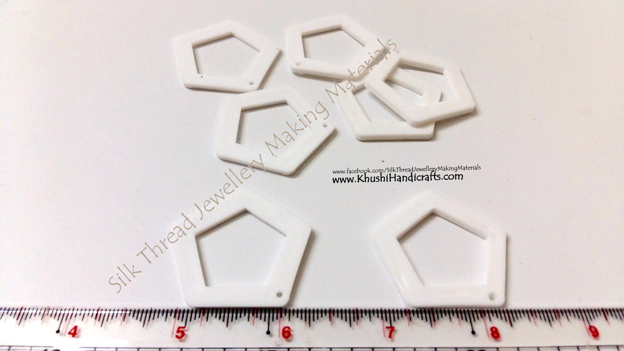 Pentagon shaped Pendant Bases.Sold as 10 pieces - Khushi Handmade Jewellery