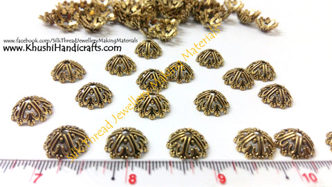 Antique Gold Bead Cap pattern 2 -BC5