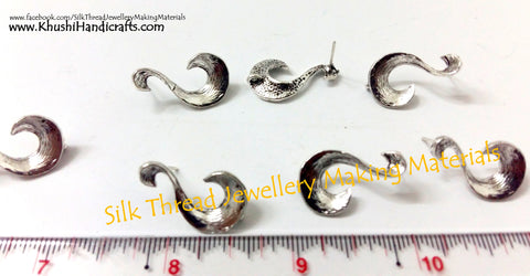 Antique Silver S shaped Studs -ST9