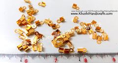 Cord End Crimp Clasps Gold - Khushi Handmade Jewellery