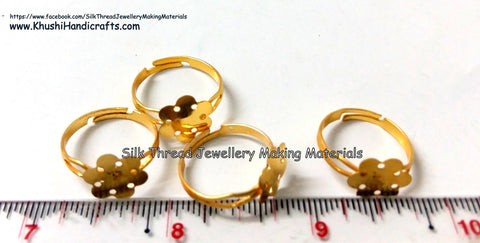 Finger Ring Bases in Gold and Silver