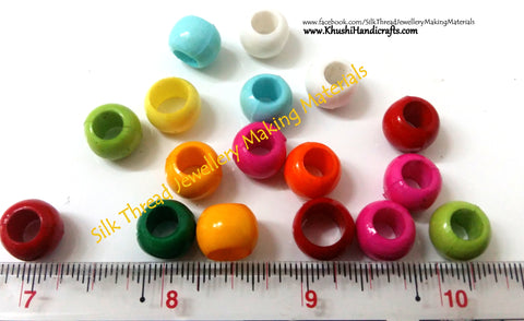 Plastic Round beads 10mm(Pack of 50grams)