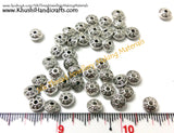 Designer Antique Gold and Silver circular spacer beads - Khushi Handmade Jewellery