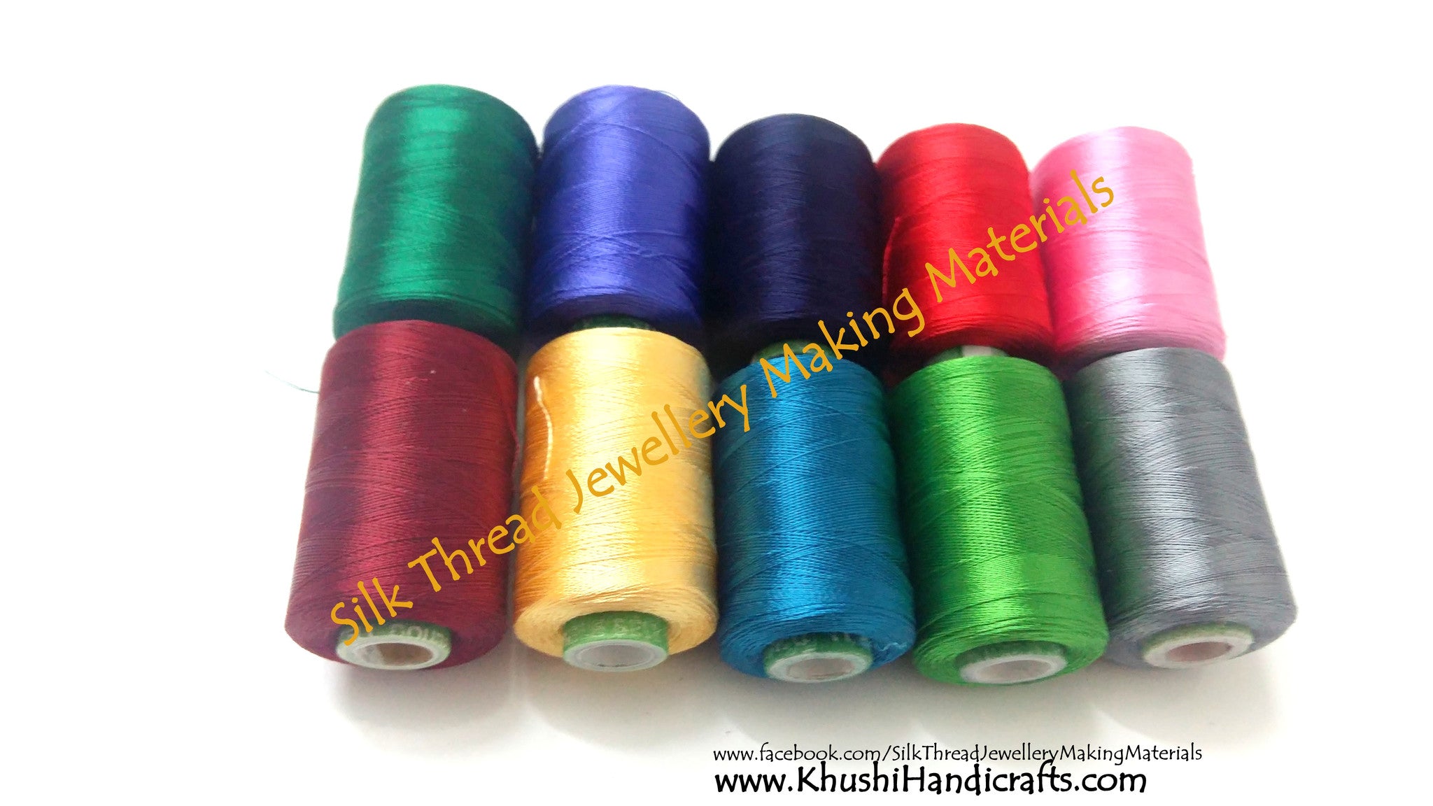 Silk Thread Spool Combo 2 - Khushi Handmade Jewellery
