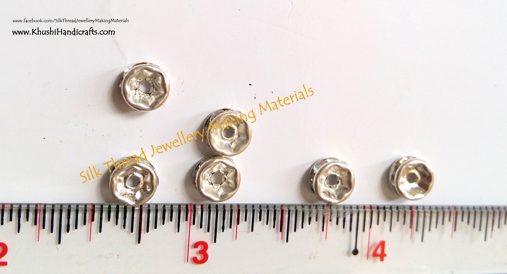 Silver Rhinestone Spacer / Stone spacers