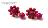 Single Layered Pachi Stud / Paachi Studs - Khushi Handmade Jewellery