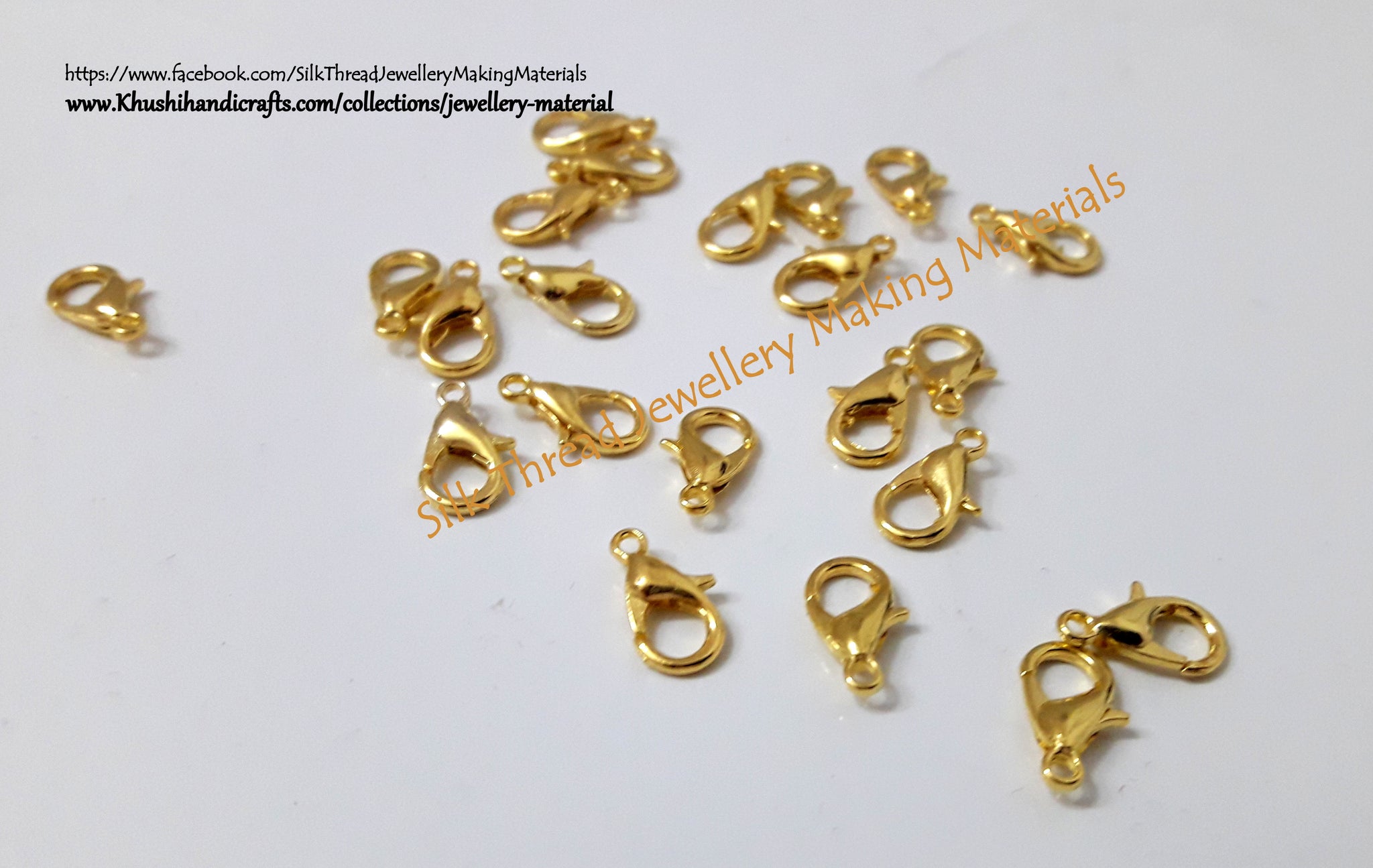 Lobster Clasps in Gold.Jewelry Materials online!