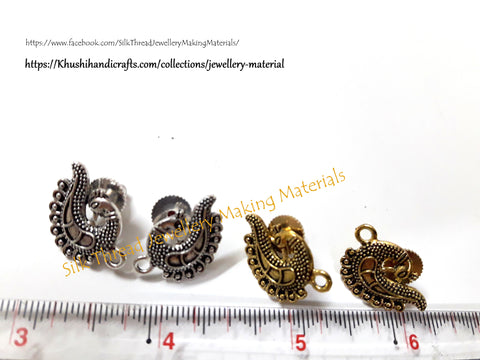 Antique Silver / Gold Peacock Stud pattern 11 -ST6