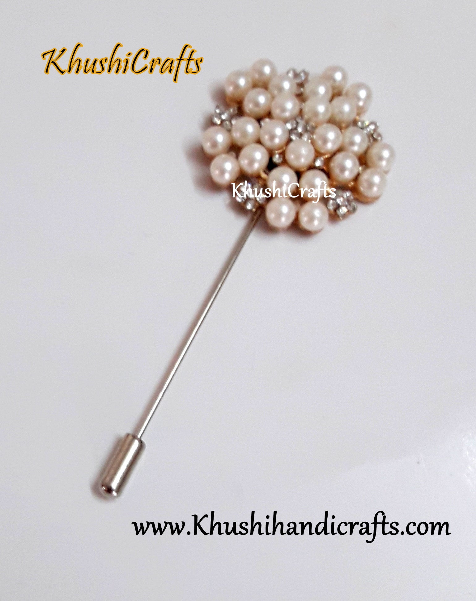 Designer Pearl and Stone Saree Brooch's
