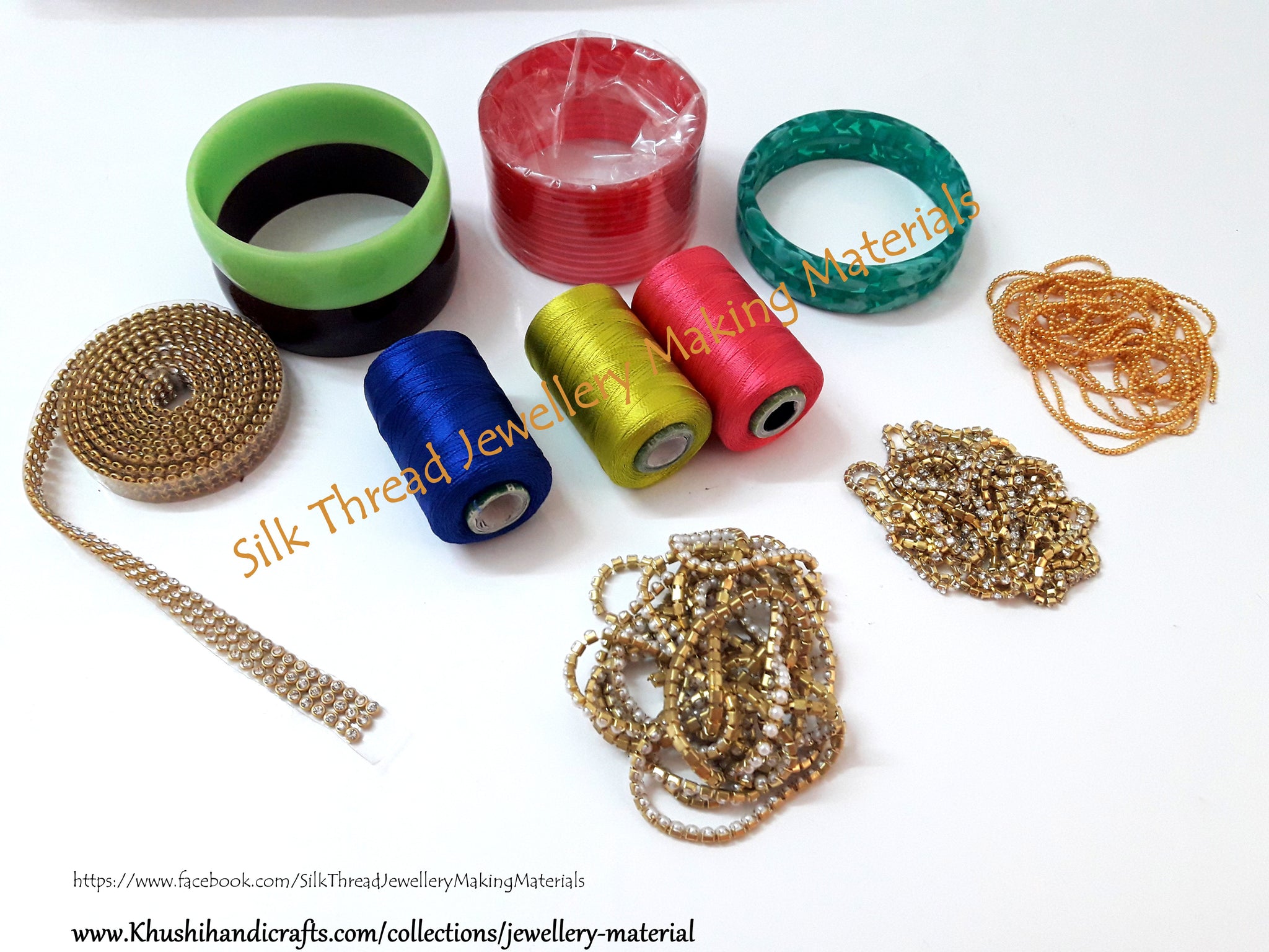SILK THREAD JEWELRY KIT and Jewelry Materials