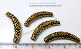 Antique Golden Designer Hollow Bent Pipes/Tubes.Sold per piece!
