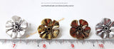 Antique Gold / Silver Big Flower stud -ST4 - Khushi Handmade Jewellery
