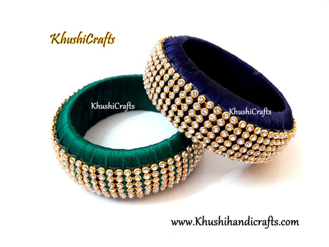 Silk thread Kada Bangles.Sold as a single bangle!