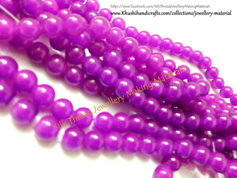 Glass beads- 10mm -Purple