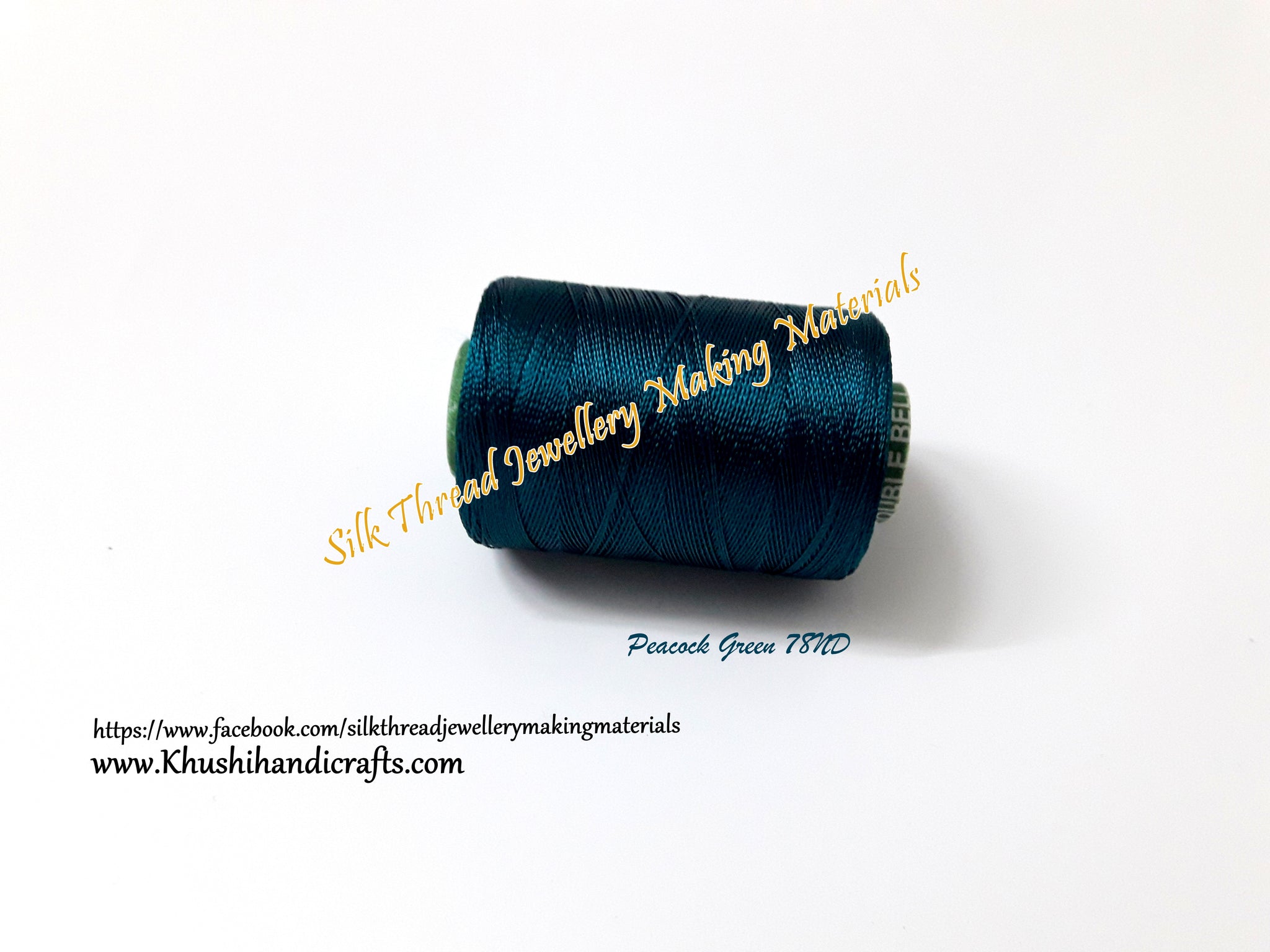 Peacock Green Silk Threads Individual Spools for Bangle/Jhumkas/Jewelry Designing/Tassel Making  Shade No. 78ND