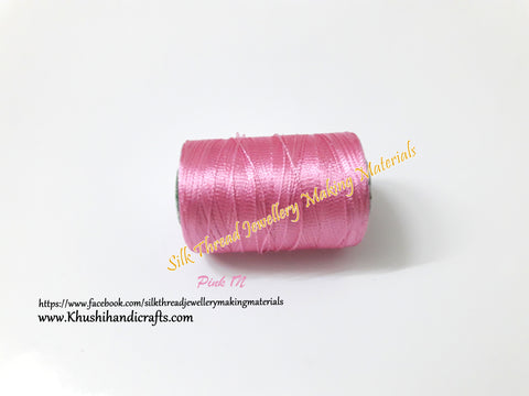 Light Pink shade Silk Threads Individual Spools for Bangle/Jhumkas/Jewelry Designing/Tassel Making Shade No. 1N