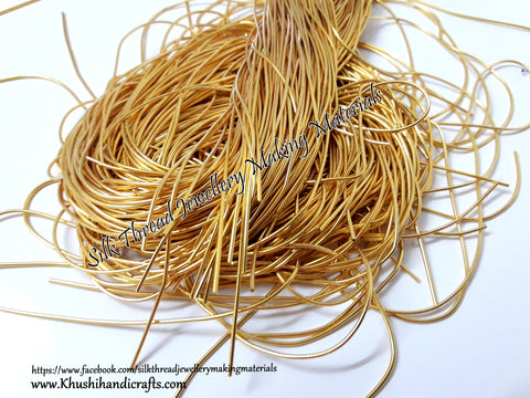 Gold Shiny Zardosi /zardozi strings / golden string zardosi.Pack of 100 grams!