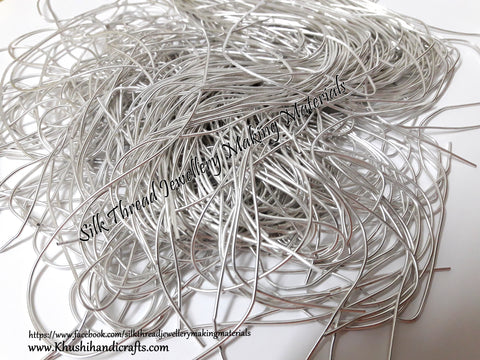 Silver Shiny Zardosi /zardozi strings /Silver string zardosi.Pack of 100 grams!