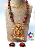 Silk Thread Jewelry with Temple Lakshmi pendant