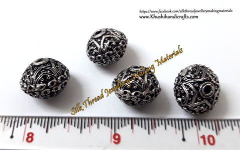 Antique Silver Round Spacer Beads 12mm *14mm -SP55