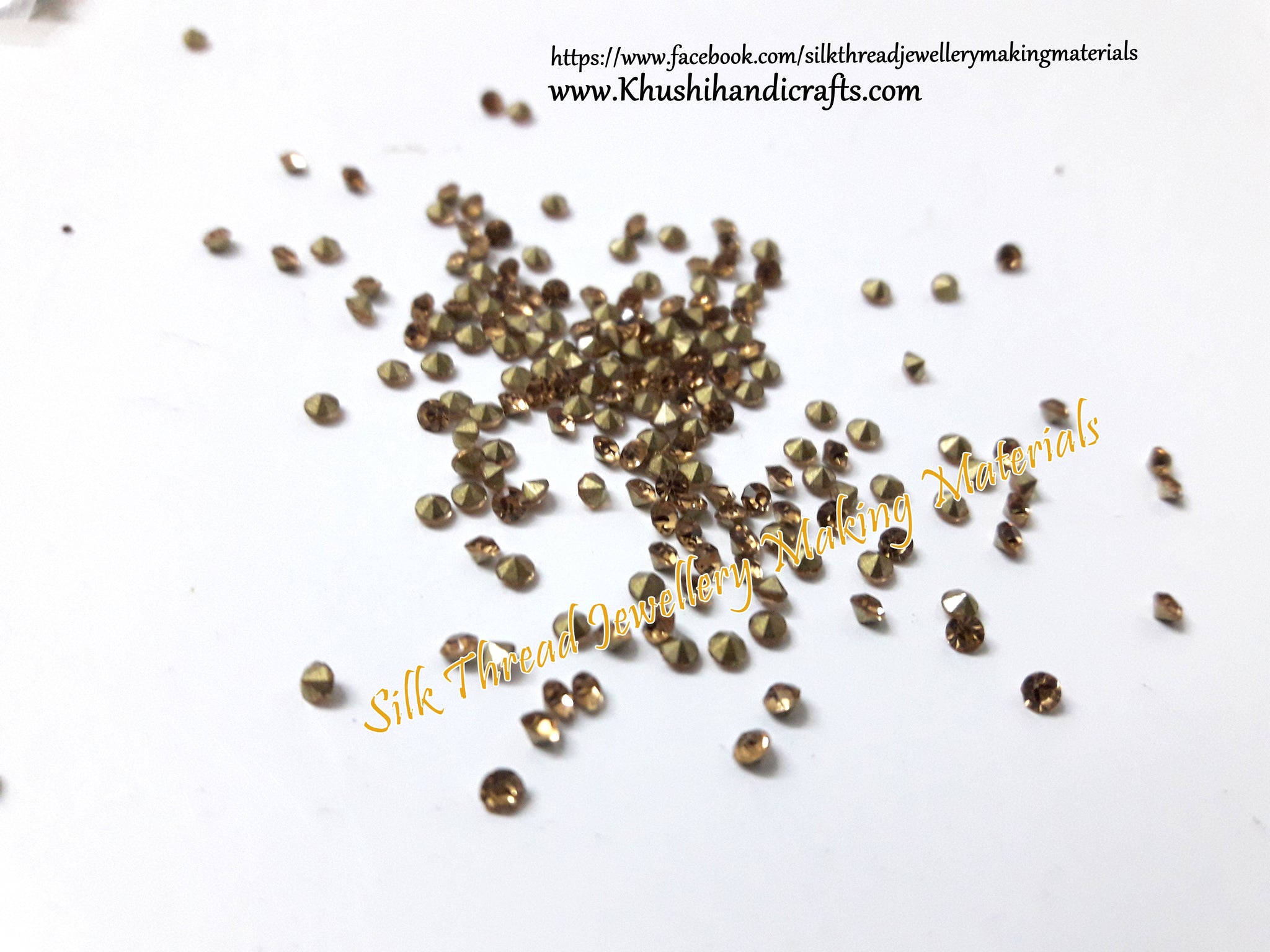 Gold rhinestones