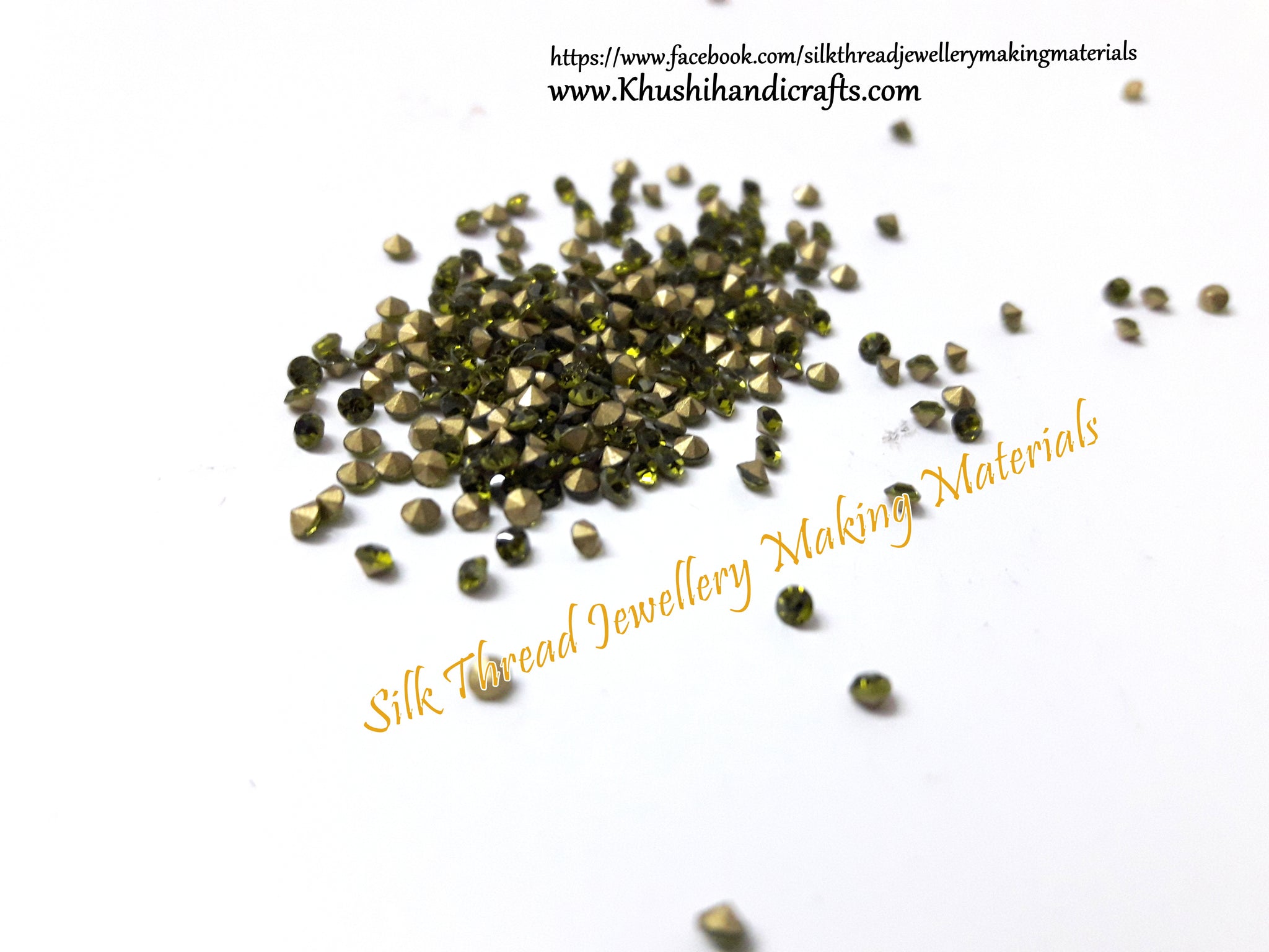 Olive green Rhinestones