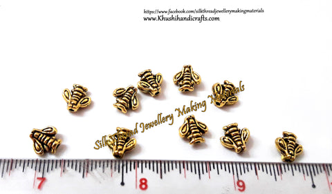 Antique Gold Angel metal spacers Beads.Sold as a set of 10 pieces!- SP71