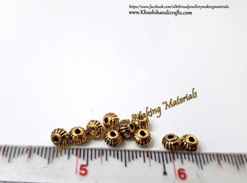 Antique Gold Round metal spacers Beads.Sold as a set of 50 pieces!- SP73