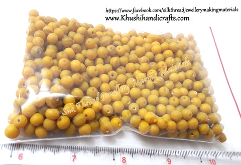 200 grams Yellow Designer Beads for Jewellery making .Detash Sale DS23