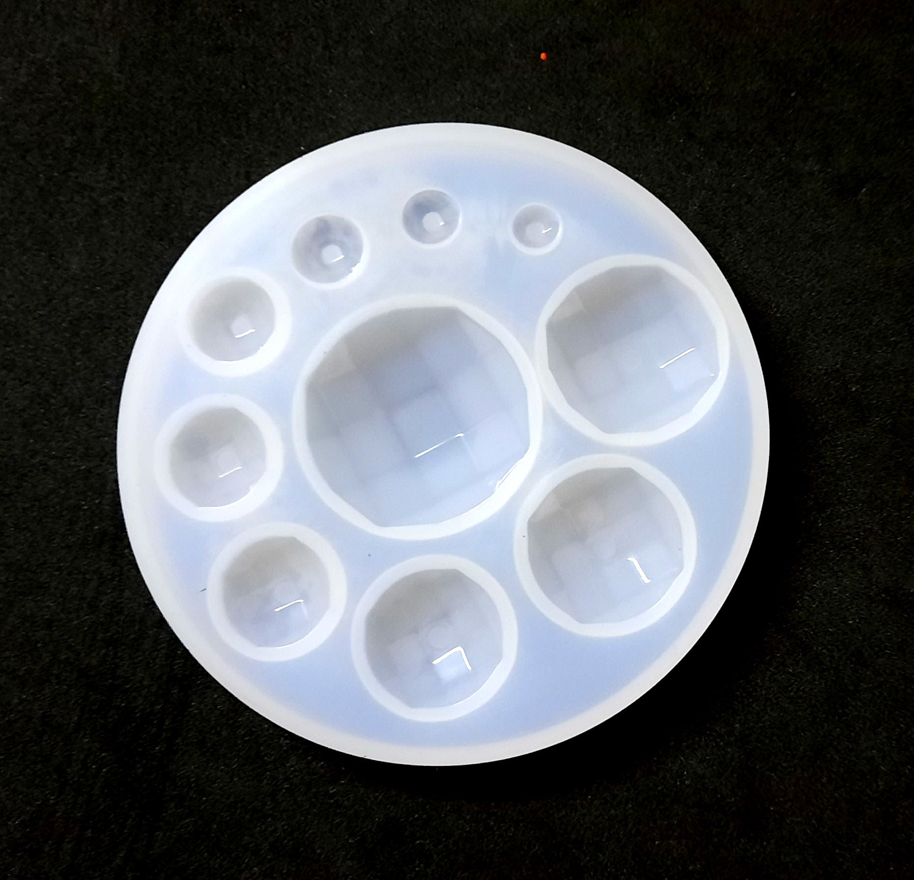 Gemstone mold/Semi circular/Cabochon Circle Pendant Silicone Mold