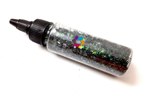 Black Holographic Glitter Powder Mixture for resin crafts!