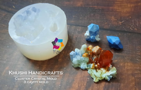 3 Patterned Resin Geodes cluster crystal Mould Silicone Mold for casting UV Resin,Epoxy resin