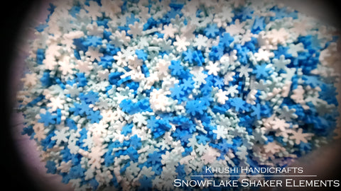 20 grams Polymer clay cane -Snowflake pieces For Shaker charms ,Resin Crafts ,Jewelry Mold Filling and Nail art