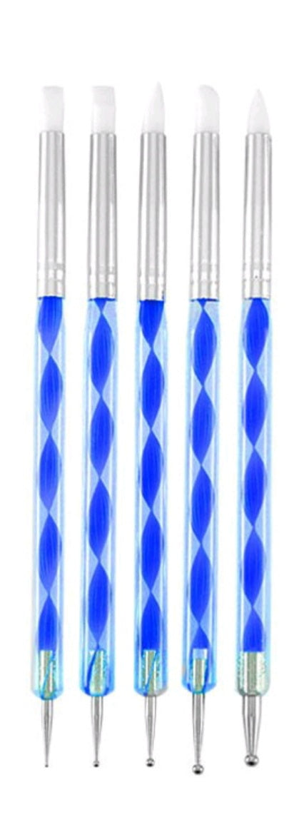 Silicone brush pens and dotting tools