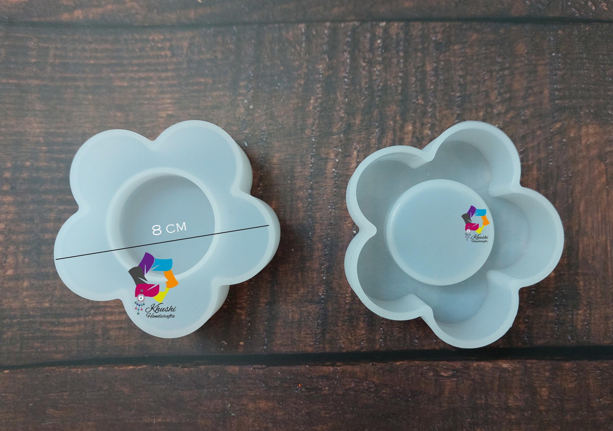 Flower tealight silicone mold