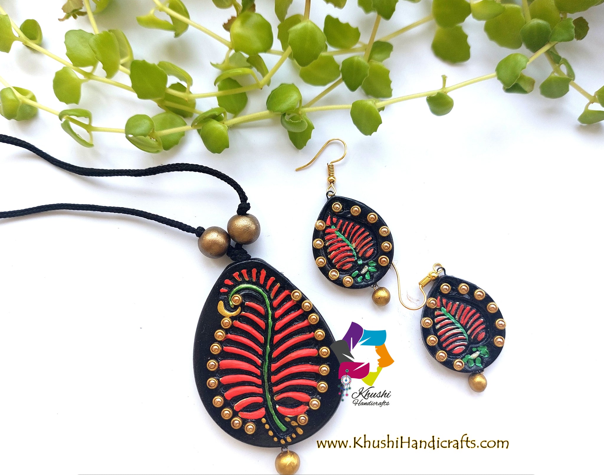 Terracotta set with earrings