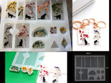 13 Patterns Earring Pendant Silicone Mold For Resin Crafts and Jewellery Making