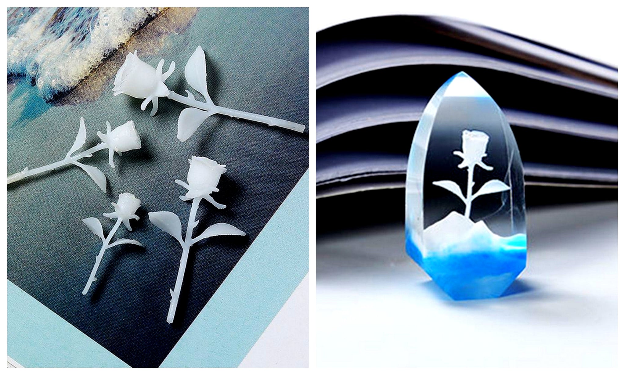 small roses for resin