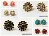 Double Layered Pacchi studs/ Pachi Stud / Paachi Studs - Khushi Handmade Jewellery