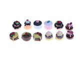 5 pieces Cakes Dollhouse Miniature Kitchen Decoration for Children play ,Resin Crafts