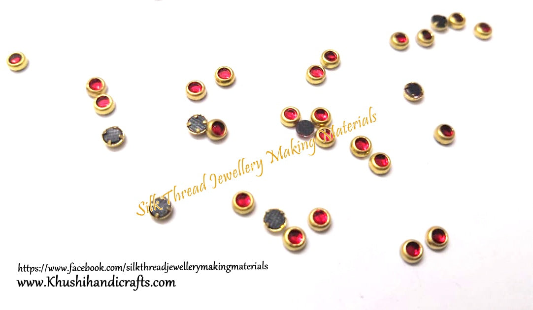 Red kundan stones