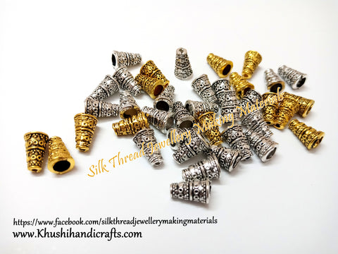 Antique Gold | Silver Cone Bead Caps -BC33