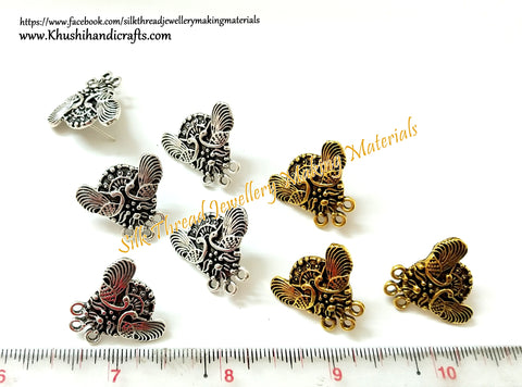 Antique Gold / Silver Peacock Studs -ST52