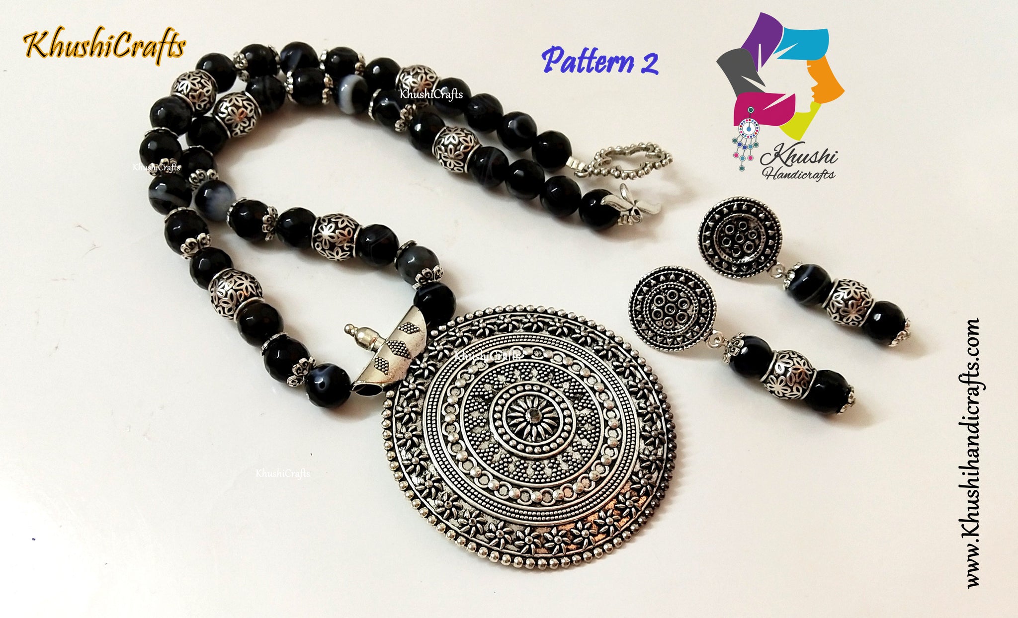 semi precious oxidised necklace